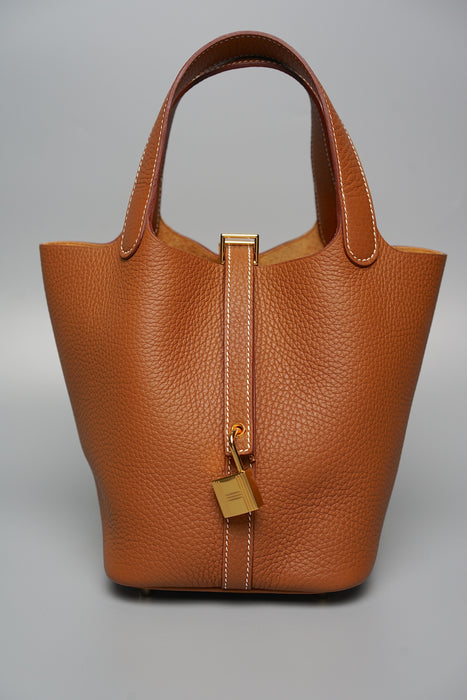 Hermes Picotin 18 in Gold Ghw (Brand New)