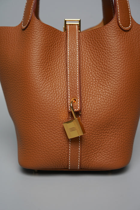 Hermes Picotin 18 in Gold Ghw (Brand New)