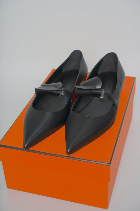 Hermes Ballerine Flats in Black Size 38 (Brand new)