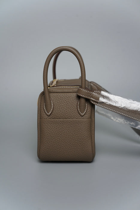Hermes Mini Lindy II in Etoupe Ghw (Brand New)