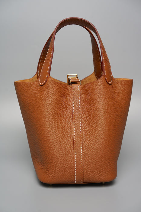 Hermes Picotin 18 in Gold Ghw (Brand New)