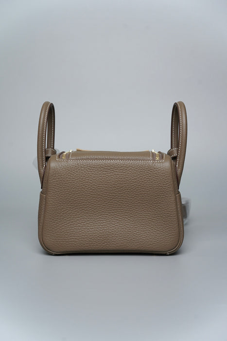 Hermes Mini Lindy II in Etoupe Ghw (Brand New)