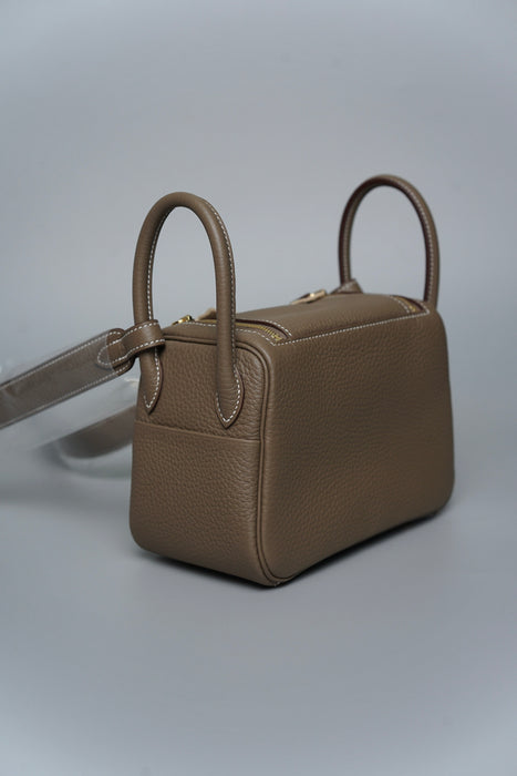 Hermes Mini Lindy II in Etoupe Ghw (Brand New)