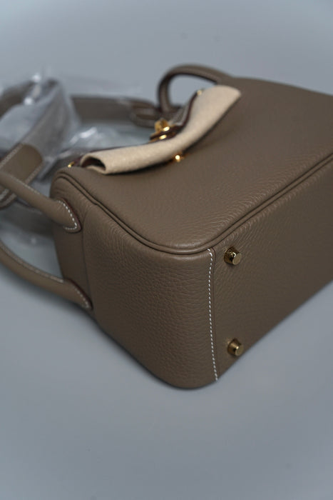 Hermes Mini Lindy II in Etoupe Ghw (Brand New)
