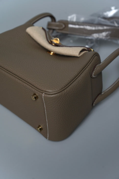 Hermes Mini Lindy II in Etoupe Ghw (Brand New)