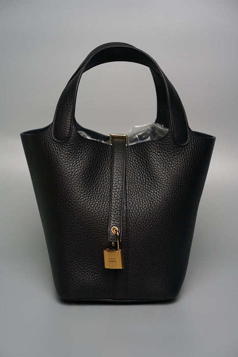 Hermes Picotin 18 in Noir Ghw (Brand New)