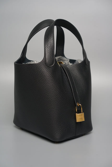 Hermes Picotin 18 in Noir Ghw (Brand New)