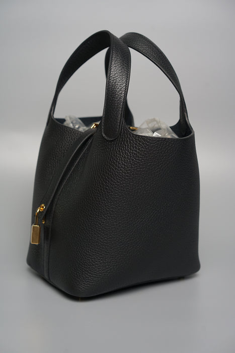 Hermes Picotin 18 in Noir Ghw (Brand New)