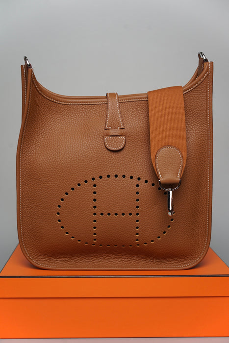 Hermes Evelyne 29 in Gold Phw (Brand New)