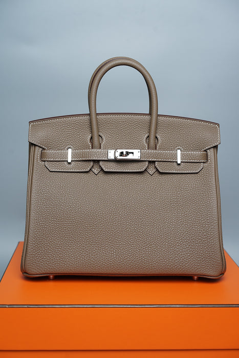 Hermes Birkin 25 in Etoupe Togo Phw (Brand New)