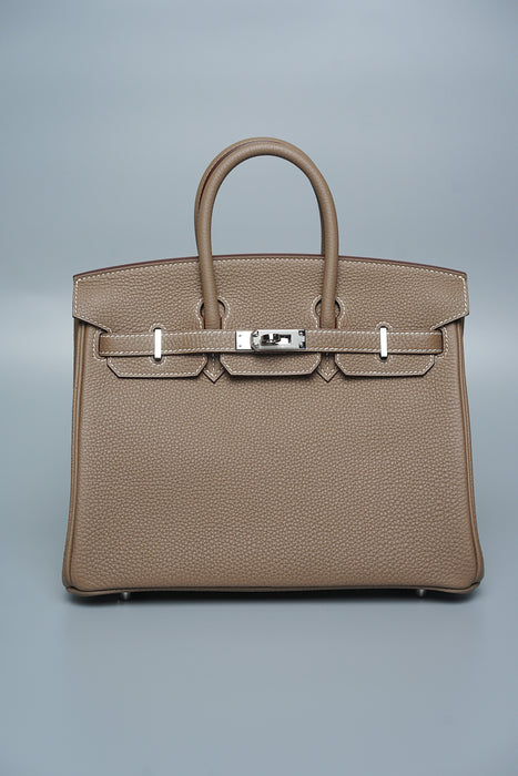 Hermes Birkin 25 in Etoupe Togo Phw (Brand New)