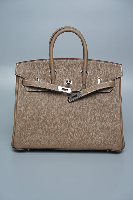 Hermes Birkin 25 in Etoupe Togo Phw (Brand New)