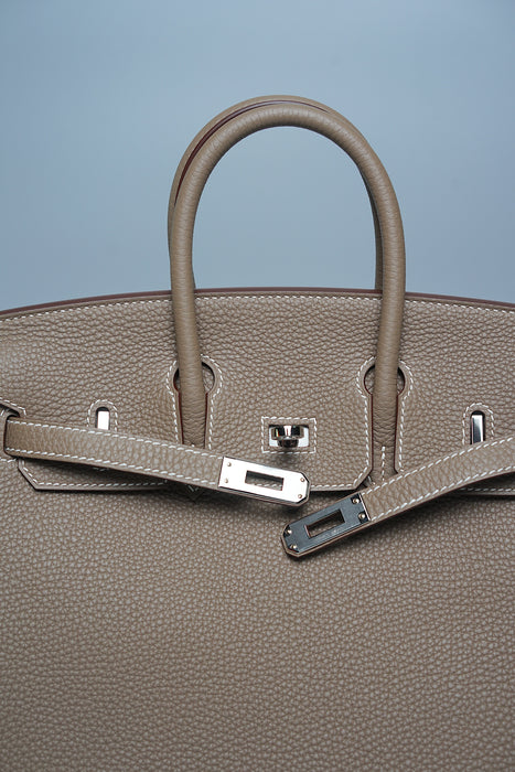 Hermes Birkin 25 in Etoupe Togo Phw (Brand New)