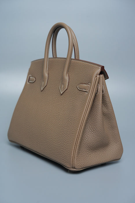 Hermes Birkin 25 in Etoupe Togo Phw (Brand New)