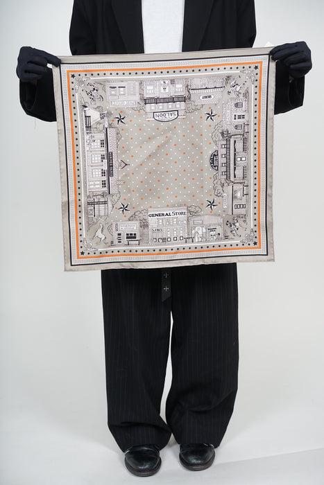 Hermes 55cm Bandan Silk Scarf in Beige (Brand New)