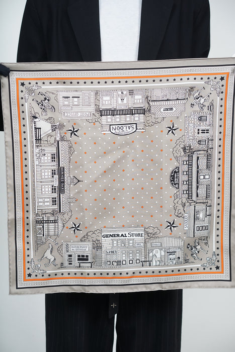 Hermes 55cm Bandan Silk Scarf in Beige (Brand New)
