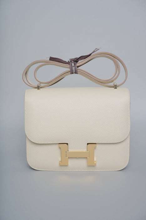 Hermes Constance 18 in Craie Epsom Ghw
