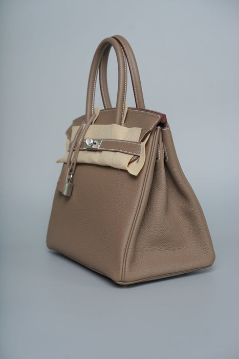 Hermes Birkin 30 in Etoupe Togo Phw (Brand New)