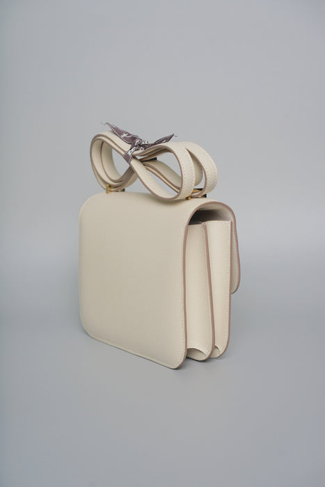 Hermes Constance 18 in Craie Epsom Ghw