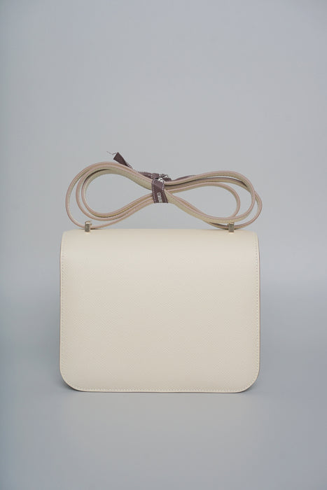 Hermes Constance 18 in Craie Epsom Ghw