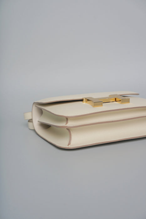 Hermes Constance 18 in Craie Epsom Ghw