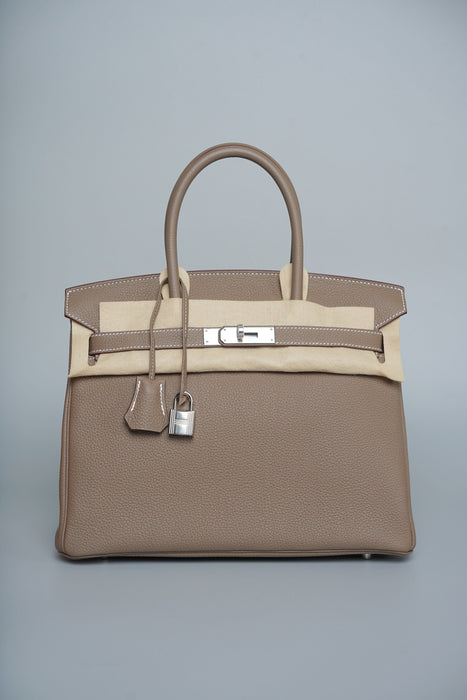 Hermes Birkin 30 in Etoupe Togo Phw (Brand New)