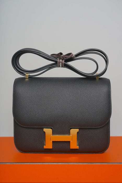 Hermes Constance 18 in Black Epsom Ghw (Brand New)