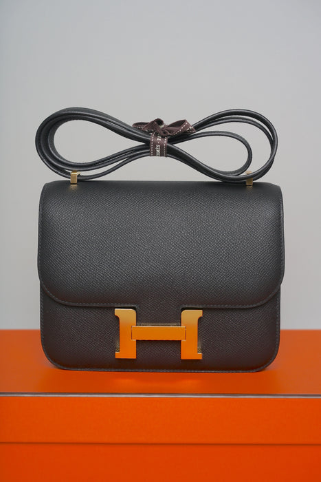 Hermes Constance 18 in Black Epsom Ghw (Brand New)