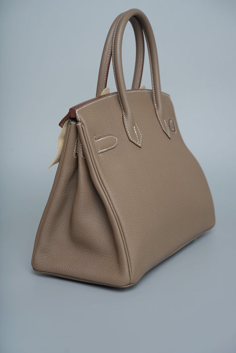 Hermes Birkin 30 in Etoupe Togo Phw (Brand New)