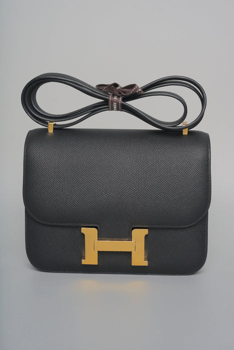 Hermes Constance 18 in Black Epsom Ghw (Brand New)