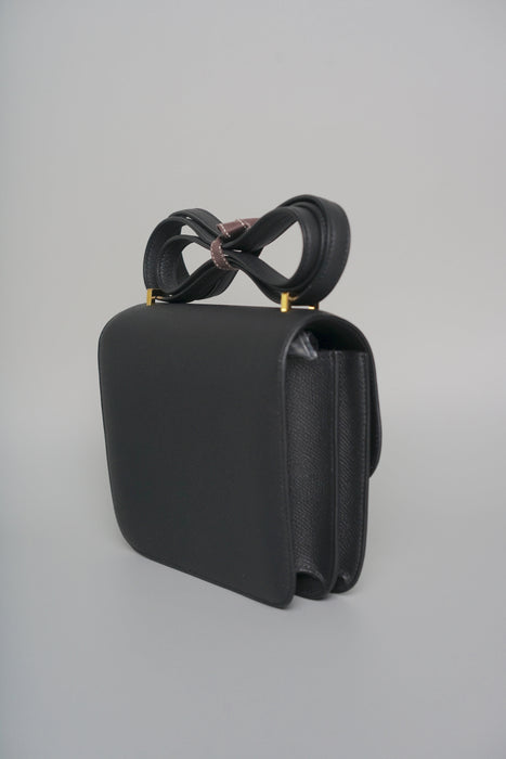 Hermes Constance 18 in Black Epsom Ghw (Brand New)