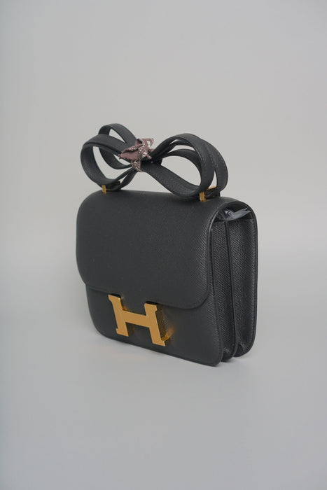 Hermes Constance 18 in Black Epsom Ghw (Brand New)
