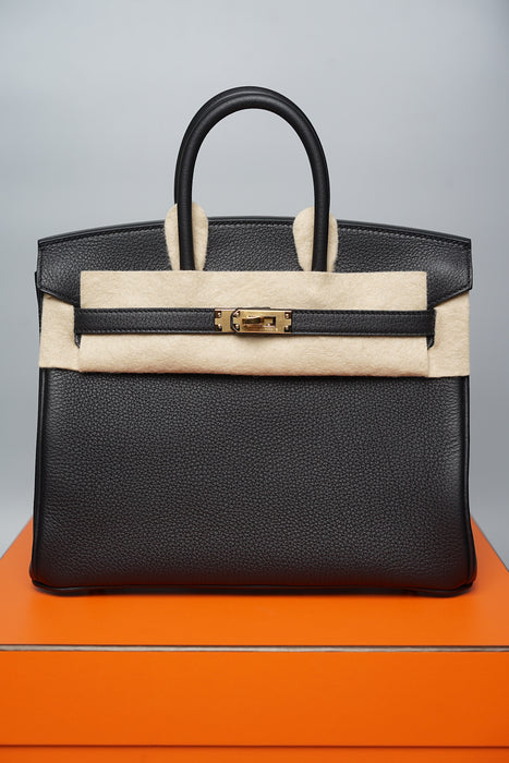 Hermes Birkin 25 in Noir Ghw (Brand New)