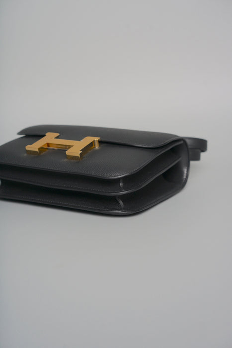 Hermes Constance 18 in Black Epsom Ghw (Brand New)