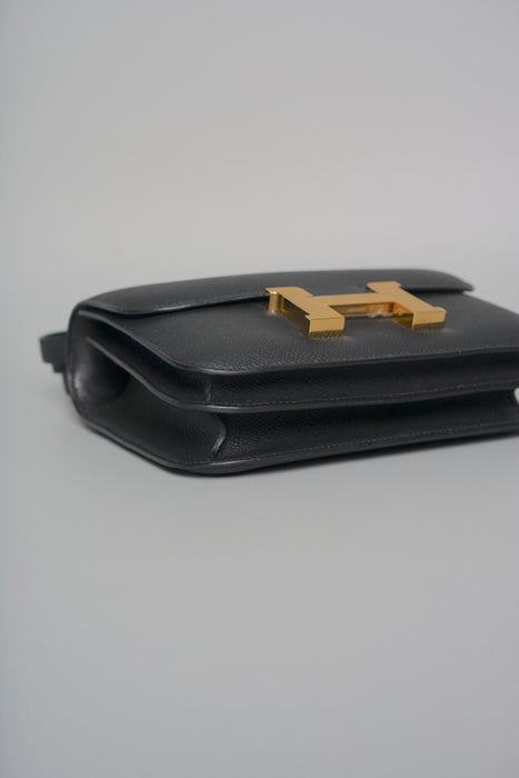 Hermes Constance 18 in Black Epsom Ghw (Brand New)