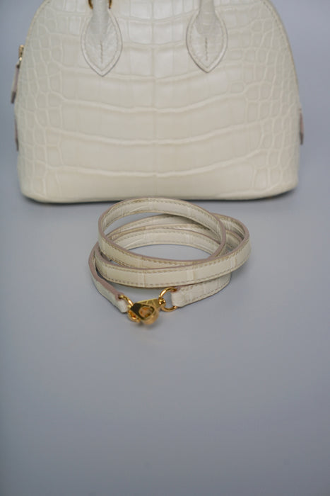 Hermes Mini Bolide in Beton Matte Alligator Ghw