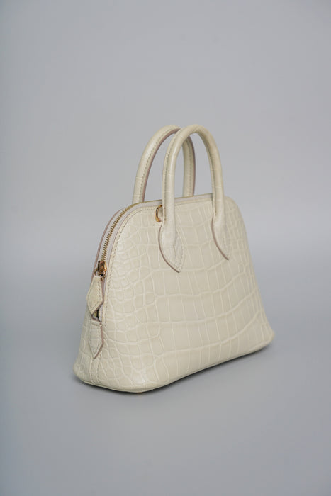 Hermes Mini Bolide in Beton Matte Alligator Ghw