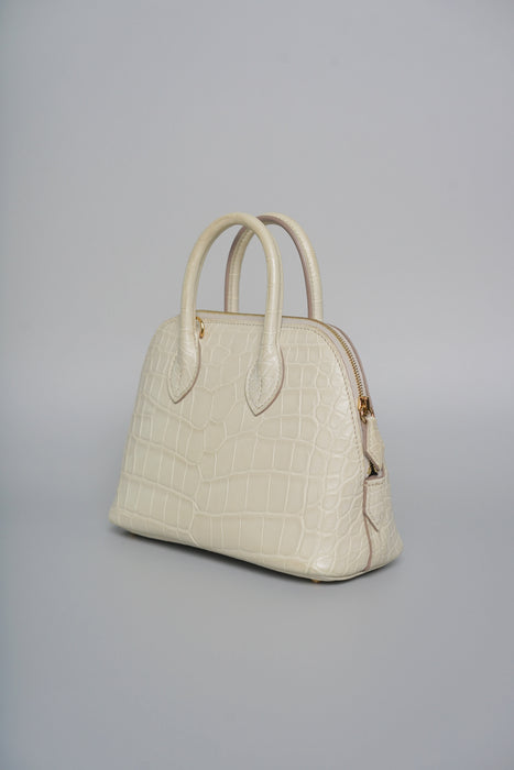 Hermes Mini Bolide in Beton Matte Alligator Ghw