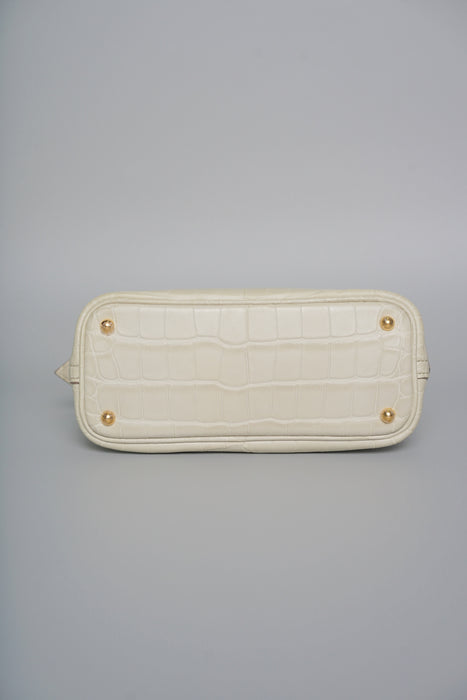 Hermes Mini Bolide in Beton Matte Alligator Ghw