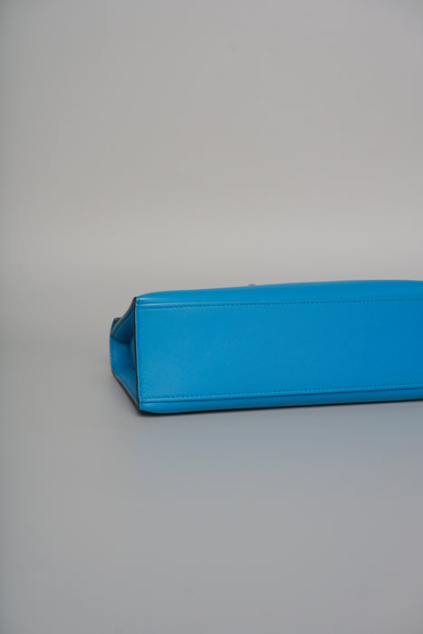 Hermes Kelly Pochette in Blue Frida Phw