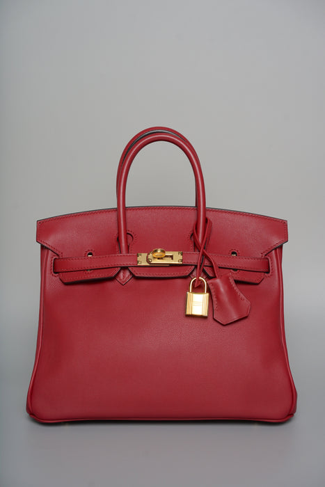 Hermes Birkin 25 in Rouge H Swift Ghw (Brand New)