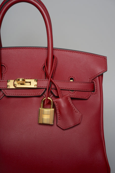 Hermes Birkin 25 in Rouge H Swift Ghw (Brand New)