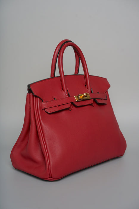 Hermes Birkin 25 in Rouge H Swift Ghw (Brand New)