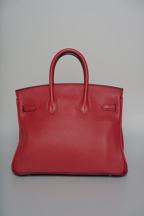 Hermes Birkin 25 in Rouge H Swift Ghw (Brand New)