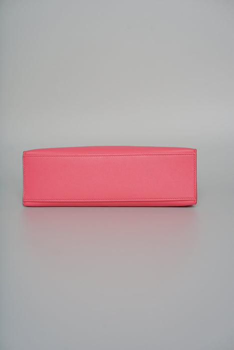 Hermes Kelly Pochette in Rose Lipstick Swift Ghw