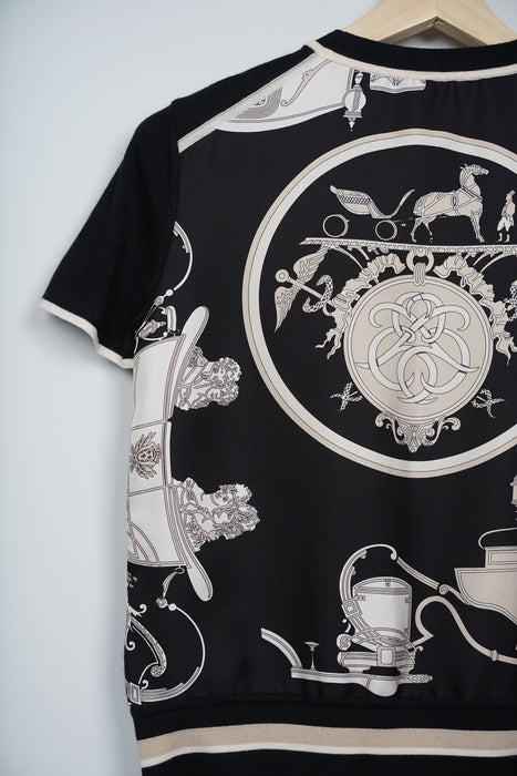 Hermes "Chaine d'Ancre" Tunic Top in Noir Size 38 (Brand New)