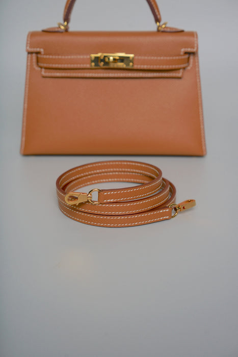 Hermes Kelly 20 in Gold Epsom Ghw