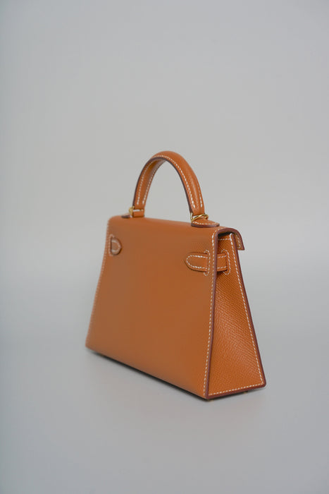 Hermes Kelly 20 in Gold Epsom Ghw