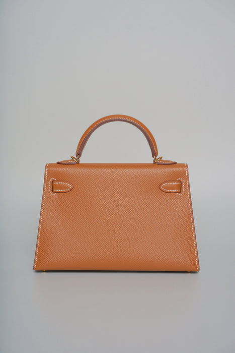 Hermes Kelly 20 in Gold Epsom Ghw