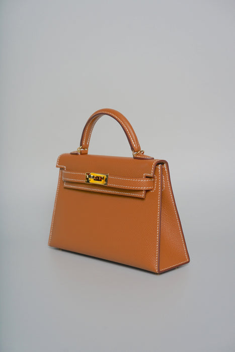 Hermes Kelly 20 in Gold Epsom Ghw